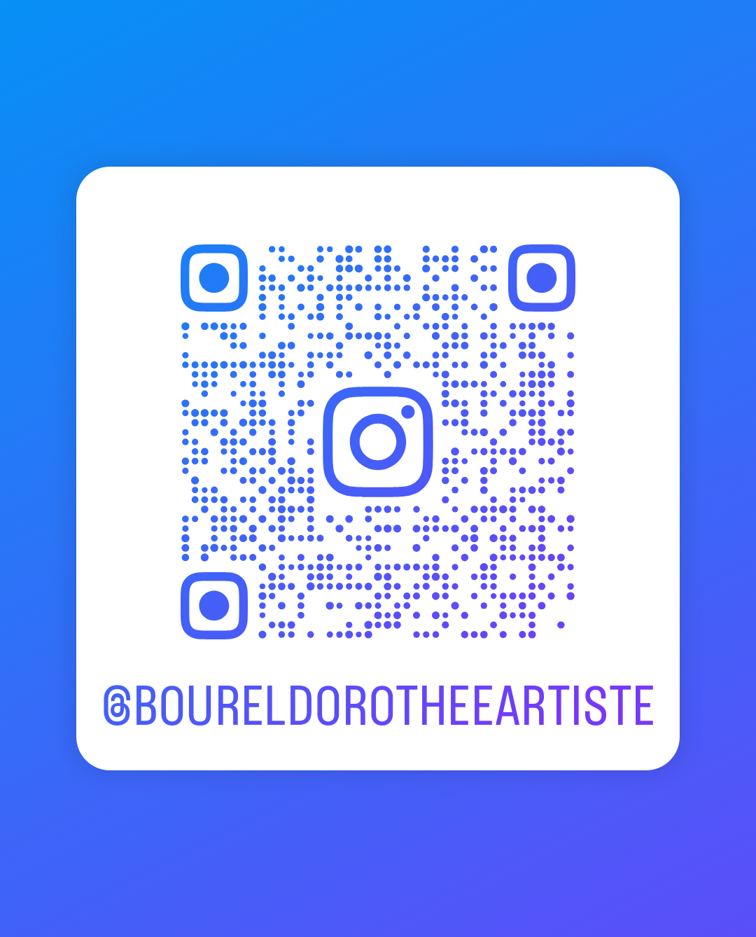 QR code du compte Instagram @boureldorotheeartiste